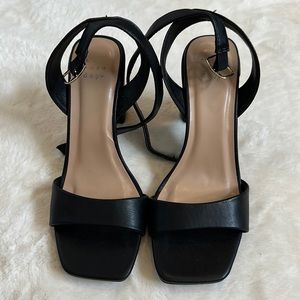 Black block heels